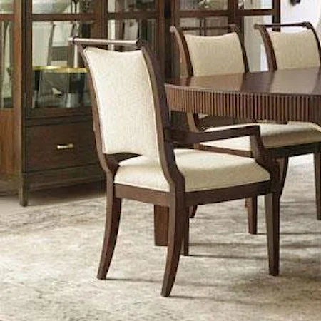 Upholstered Arm Chair with Tapered Legs